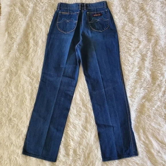 Vintage super high waist straight leg FAST jeans 4/6 - Picture 7 of 8